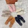 Dames designer slippers babouche muilezel loafers suède slippers dames zomer anti slip slippers luxe slippers flats luxe mode sandalen linnen mode schoenen