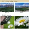 Filtres Tokohansun HD Verre optique 0,45x Beau angle Beau angle 15x Super Macro Lens pour iPhone 6S 7 8 Plus Samsung Huawei Camera Lens Kit