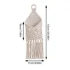 Figurines décoratives Coton Coton Woving Pocket Boho pour les fleurs séchées Tapestry macrame décor tissé Bohemian Home