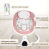 Swing de bebé rosa portátil con control remoto, 5 velocidades, arnés de 5 puntos: columpio para bebés para bebés y recién nacidos para calmar y comodidad