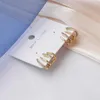 Orecchini per borchie Crystal Claw for Girls Corean Gold Color Curved Boemian Women's Insolito Boucle