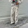 ズボンHouzhou Pink Camo Cargo Pants Men Y2K特大ポケットカモフラージ貨物ズボン男性服のファッションストリートウェアヒップホップ