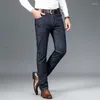 Heren jeans mode losse gesplitste ritszakken vaste kleur casual broek 2024 lente herfst oversized all-match business