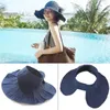 Beretti 2024 Donne estive Multicolore Sun Hat Female Fashion Wild Ride Cappelli pieghevoli vuoti Top Wide Brim Girls Visor Beach