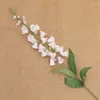 Fleurs décoratives 2pc Lily blanc de la vallée Silk Artificiel Wedding Home Vase Garden Automn Decoration Long Branch Flors Artificielles