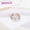 Cluster Rings Trendy Women Fashion Opening For 925 Sterling Silver Wedding Engagement Wholesale Party Jewelry