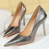 Dress Shoes BIGTREE Sequin Cloth Women Pumps Fashion Wedding Lady High Heels Luxury Banquet Stilettos Sexy