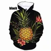 Felpe con cappuccio da uomo felpe 3d frutti da stampa con cappuccio per uomo ananas felpe con cappuccio grafico bambino divertente y2k pullover unisex unisex harajuku abbigliamento con cappuccio 240424