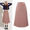 New Women Summer Chiffon Midi Skirt Ruffles vintage grande grande tamanho de tamanhos casuais festas de moda solta saias