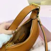 2023 Zhang Yuanying Same Style Cowhide Underarm Handheld Crescent Simple and Advanced Single Shoulder Half Moon Bag