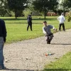 Spel 1 set trä petanque boll casual rolig pussel boll utomhus fritidsport leksaker barn trädgård 7 cm slät pinball barnspel