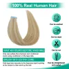 Extensions Straights Tape In Hair Extensions Natural Human Hair European 100% Remy Hair Tape Ins Balayage Blonde Hair For Women's Thin Hair