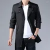 Trench Coats 2024 Spring en Autumn Windbreaker Midden-Lange Business Casual Jacket groot formaat