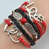 Bracelets Bracelets Bracelet Factory Prix pour la femme avec des hommes bijoux en gros de l'aile de cœur Love Corde Chaîne Pulseiras Masculina