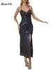 Party Dresses Bowith Evening Dress Wedding Elegant Sleeveless For Women Prom Wrap Long Formal Occasions Sequin Backless