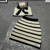 Stripe Women Weep Dress Wreeveles Sleeveles Elastic Waist Short Pugneted Skirt