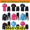 2024 2025 CHELS EAトラックスーツZiyech CFCトレーニングスーツサッカートラックスーツ24 25 Jorginho Half Zip Cityトラックスーツフットボールセット生存