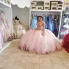 Luxury Pink Sequin Quinceanera Dresses Charro Sweetheart Sparkly Vestido De 15 Xv Anos Quinceanera 2024 Appliques Sixteen Birthday Party Gown Sweet 16 Masquerade