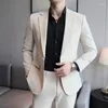 Men's Suits 2024 Spring And Autumn Youth Fashion Casual Suit Single Coat Double Split Business Small Top