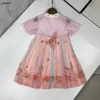 Jupe bébé populaire Hanfu Deer Match Print Princess Robe Taille 90-140 cm Kids Designer Vêtements Summer Girls Partydress 24Pril