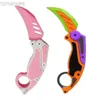 Decompression Toy Gravity Carrot Knife 3D Printed Quick Push Card Gravity Claw Knife Toy Butterfly Claw Knife Fidget Sensory Toy For Kids Adults d240424