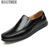 Casual Shoes Mens Loafers Leather Designer Men High Quality Driving Fashion Italian Euro Sapato Masculino Social Couro