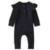 Één-stuks baby jumpsuit lente herfst herfst jumpsuits met lange mouwen babykleding sets voor pasgeboren jongens solide bodysuit girls romper 0 tot 18 maanden