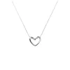 Necklaces Metiseko 925 Sterling Silver Hollow Heart Shape Pendant Necklace Snake Bone Chain Real Silver Necklace Simple Fashion for Women