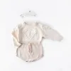 One-pièces Beau cœur Baby Girl Vêtements en tricot Love Love Bodys de combinaison robe