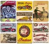 Style indien rétro Motorcycle d'huile de moule décor décor en métal peintures de planches plaques pour bar garage plaque de fer affiches murales autocollant mural8434170