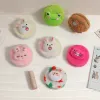 Specchi Creative Plush Cartoon Mirror Round Small Makeup Mirror Girl Cute Portable Mirror Mirror Handhell Makeup Mirror