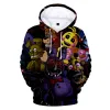 Camisas cinco noites no moletom FNAF 3D para meninos e meninas capuz escolar de alta qualidade crianças fnaf capuzes outono de inverno roupas de inverno