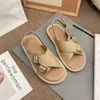 Повседневные туфли сандалии Rome Женские женские 2024 года летняя мацутаке модное пляжное досуг густое дно внешнее ношение тапочек
