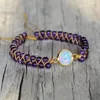 Charm Armband Creative Amethyst Beaded Opal Armband Handgjorda inslagna helande kristall för kvinnors gåva smycken