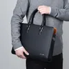 Bolsas de ombro de couro de alta qualidade de alta qualidade para as bolsas masculinas para MacBook HP Dell 14 15,6 polegadas Laptop Braquilha de negócios 240418