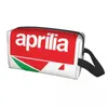 Bolsas de armazenamento Personalizado Aprilia Italy Racing Logo Travel Bag Cosmetic Women Motocross Makeup Holoryetry Organizer Lady Beauty Dopp Kit