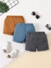 Shorts 3pcs Set Baby Boys Cotton Coton Soft Soft Solid Short Pantal