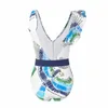Swimwear féminin 1 Couverture de maillot de bain à printemps floral Jupe de bikini ancienne