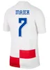 Jersey de futebol da Croácia 2024 Copa da EURO NOVO 2025 Croatie seleção nacional 24 25 Camisa de futebol Homens Kit Kit Set Home White Away Men Blue Modric Kovacic Pasalic Perisic