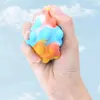 Dekompression Toy Rainbow Ball Push Bubble Antistress Cube Decompression Toys Squeeze 3D Elastic Ball Stress Relief Sensory Toy for Kids Gift D240424