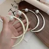 Haarclips Ancient Style Fork Imitation Perle Halbmond -Form -Stick -Legierung Haarnadel Frauen Schmuckschmuck Hanfu Accessoires