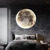 Lampe murale 24 cm LED pour la chambre salon Univers créatif Univers de lune fond de lune Escaliers Aisle Hall Interior Home Decor