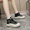 Casual Shoes Winter Women's With High Top Plush Thick Sole Warm Platform Anti Slip Sneakers mångsidiga Zapatos Para Mujeres