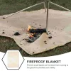 Matte Matte Outdoor Fire Decke Teppich Pit -Deck -Beschützer Glasfaser Schutzcamping