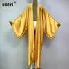 Winyi Kimono Boho Monocolour Kaftans Beach Wear Элегантные праздничные наряды для женщин прикрытие удобное платье 240417