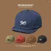 Caps de bola Big Tamanho Big American Retro Brim Brim Cap masculino da rua Yuppie Chapéu de borda curta Primavera e verão Baseball macio casual