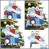 FAMILLE FACE CLAUS SHIELD SANTA PORTRAITS ORNAMENTS DE NOIND DÉCORATION