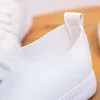 Casual Shoes Fashion Woman Women Flats Pu Leather Soft Solid Color Simple White Sneakers202