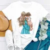 T-shirt pour femmes t-shirt garçon fils heureux carton maman maman maman dessin animé mode imprimé dame t-shirts top womens graphic t-shirt femelle tee 240423