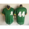 Maglie da baseball ricamato Jersey Athletics 24#Henderson da allenamento Kit